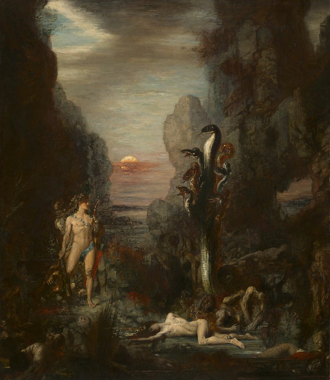Hércules e a ilha de Lerna - Gustave Moreau (1875 - 1876) (1).JPG